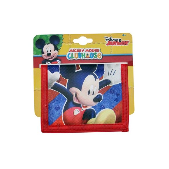 New Boys Mickey Mouse Clubhouse Bi-Fold Wallet Red Blue - Picture 5 of 5